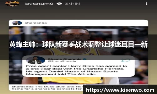 黄蜂主帅：球队新赛季战术调整让球迷耳目一新