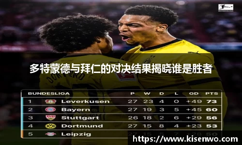 多特蒙德与拜仁的对决结果揭晓谁是胜者